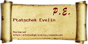 Ptatschek Evelin névjegykártya